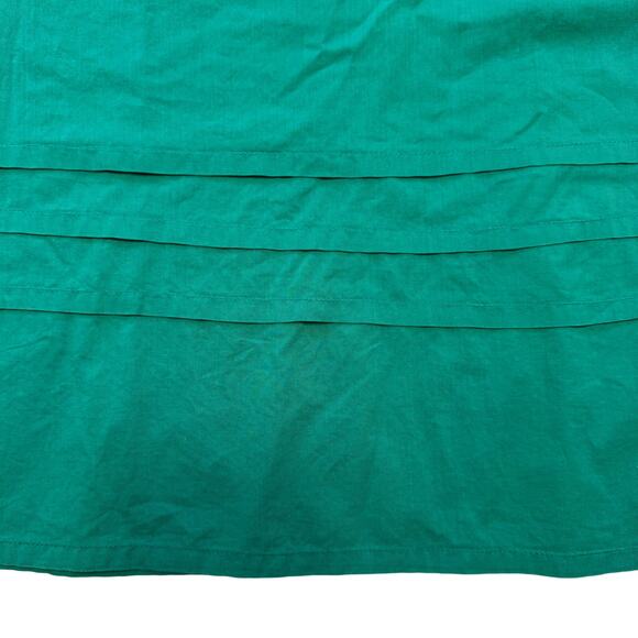 The Vermont Country Store Dress L Green Embroidered Floral Cotton Gauze Peasant - Picture 8 of 8